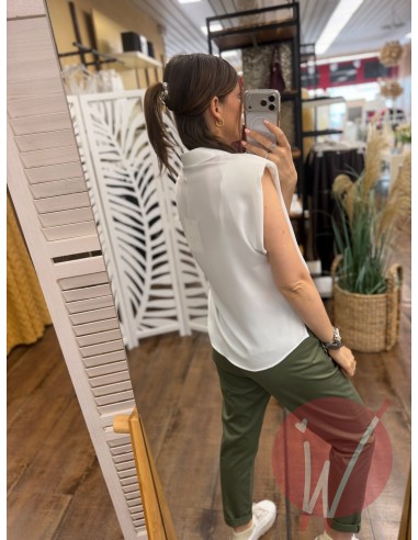 Camicia Smanicata Beth Bianco