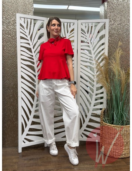 Pantalone Ovetto Boston Bianco