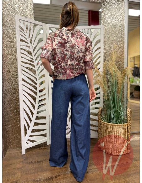 Pantalone Palazzo Delhi Chambray