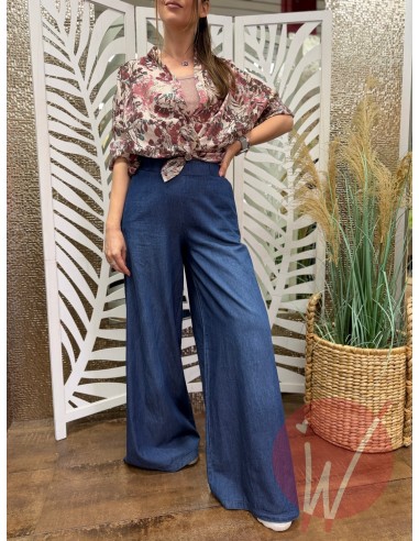 Pantalone Palazzo Delhi Chambray