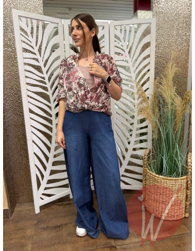 Pantalone Palazzo Delhi Chambray