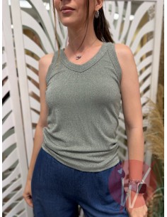 Top Lurex Aura Verde Militare 2