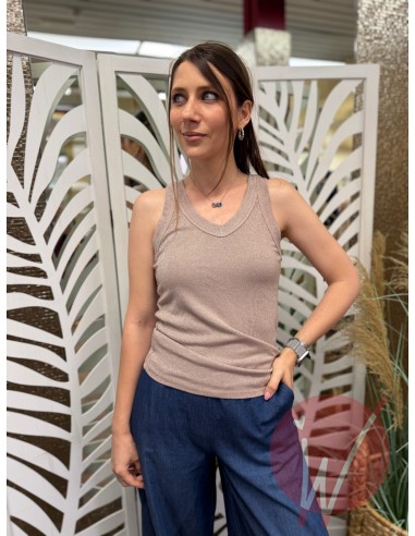 Top Lurex Aura Rosa