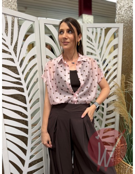 Blusa Pois Rosa