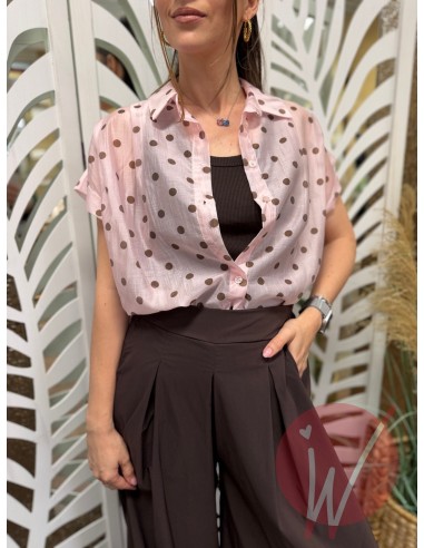 Blusa Pois Rosa