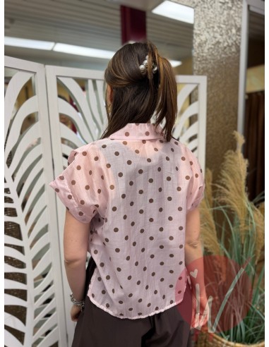 Blusa Pois Rosa