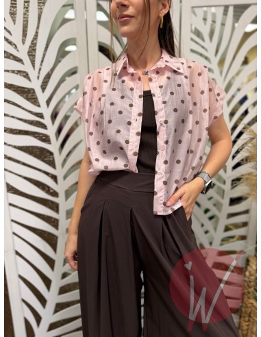 Blusa Pois Rosa