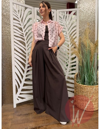 Blusa Pois Rosa