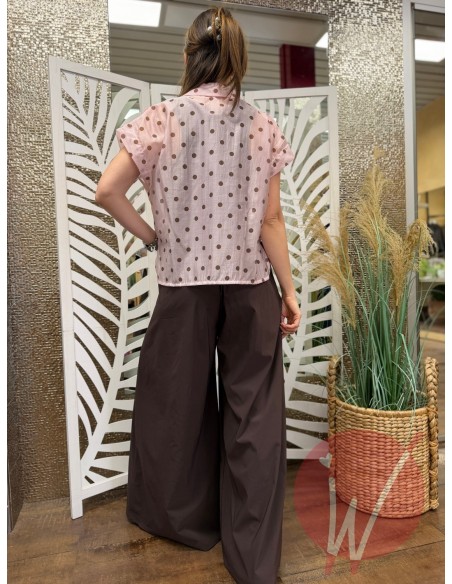 Blusa Pois Rosa
