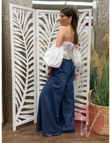Pantalone Palazzo Chambray Delhi