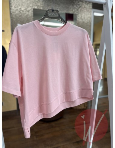 T-Shirt Asimmetrica Coco Rosa -VICOLO-