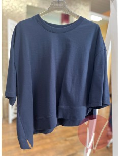 T-Shirt Asimmetrica Coco Blu -VICOLO-