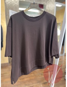 T-Shirt Asimmetrica Coco Moro-VICOLO-