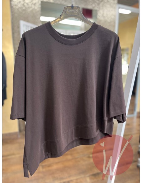 T-Shirt Asimmetrica Coco Moro-VICOLO-
