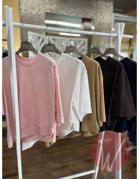T-Shirt Asimmetrica Coco Moro-VICOLO-