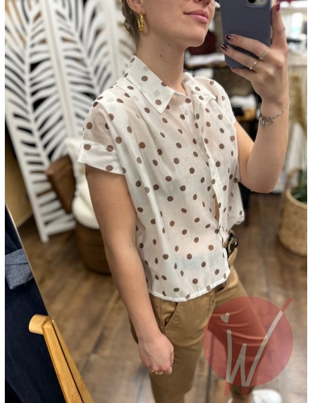 Blusa Pois Panna