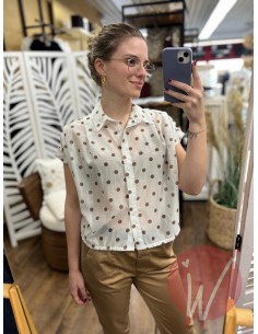 Blusa Pois Panna