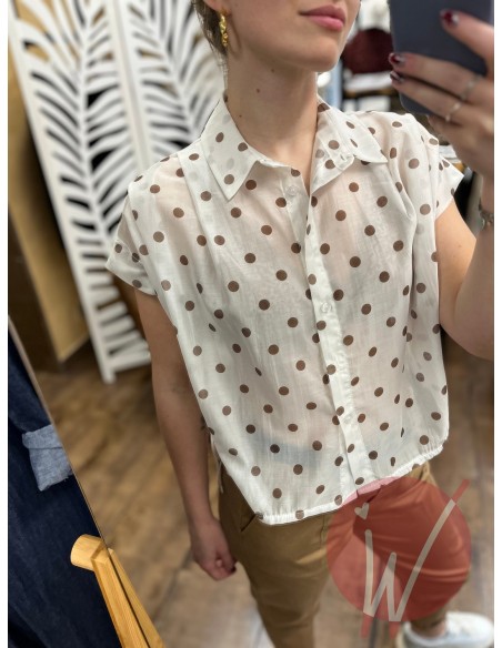 Blusa Pois Panna