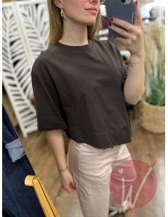 T-Shirt Asimmetrica Coco Moro-VICOLO- 2