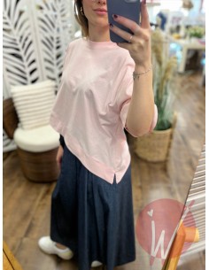 T-Shirt Asimmetrica Coco Rosa -VICOLO- 2