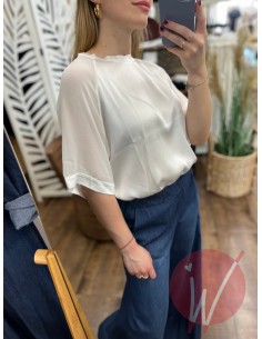 Blusa Satin Amanda Bianco 2