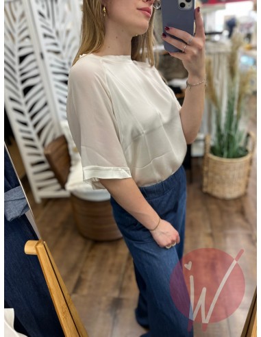 Blusa Satin Amanda Burro