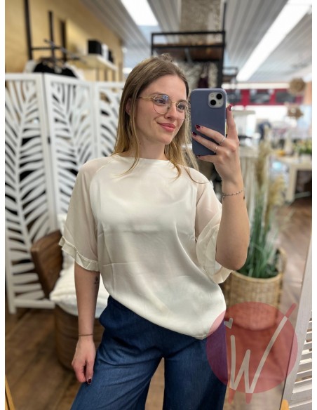 Blusa Satin Amanda Burro