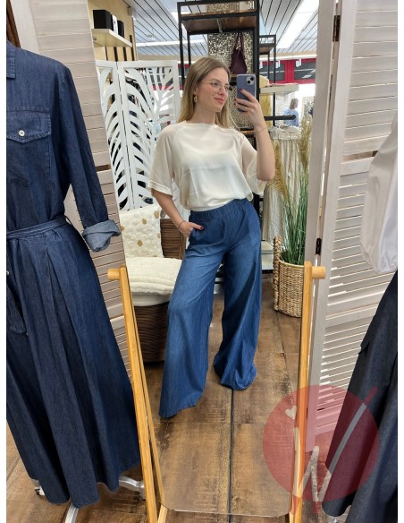 Blusa Satin Amanda Burro
