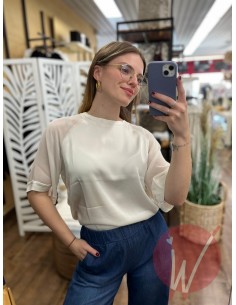 Blusa Satin Amanda Burro