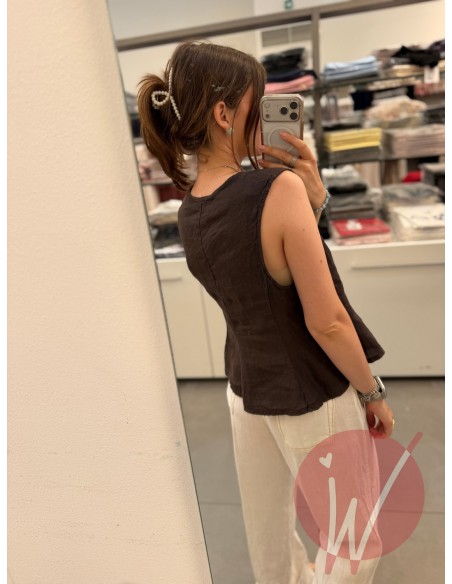 Blusa Lino Belle Moro