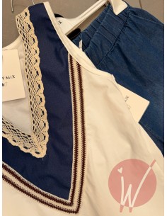 Top Chambray Bianco 2