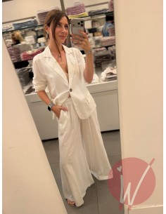 Pantalone Palazzo Lino Naxos Bianco