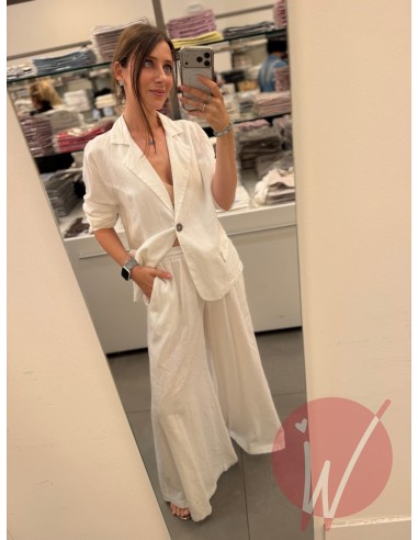 Pantalone Palazzo Lino Naxos Bianco