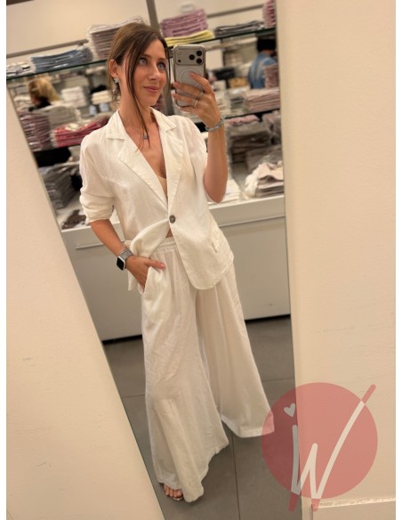 Pantalone Palazzo Lino Naxos Bianco