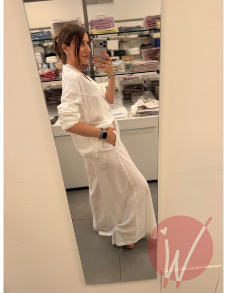 Pantalone Palazzo Lino Naxos Bianco