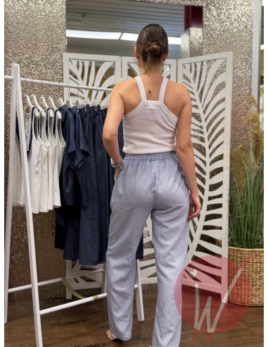 Pantalone Righine Lipari Azzurro