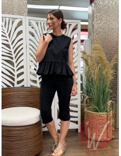 Pantalone Capri Nero 2