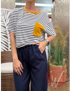 T-Shirt Righe Ischia Giallo 2