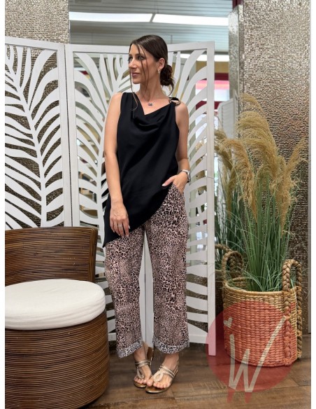 Pantalone Animalier Cipria