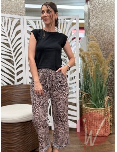 Pantalone Animalier Cipria 2