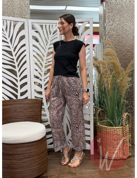 Pantalone Animalier Cipria