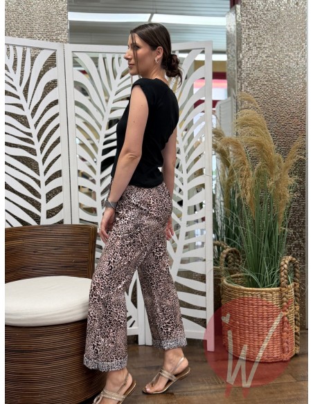 Pantalone Animalier Cipria