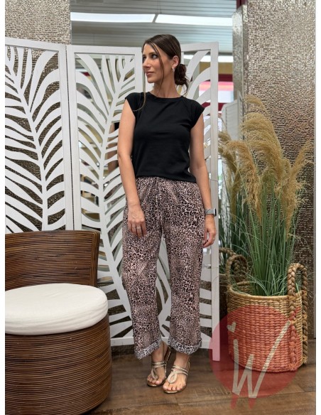 Pantalone Animalier Cipria
