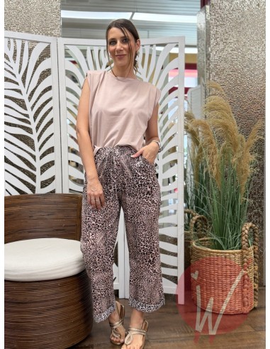 Pantalone Animalier Cipria