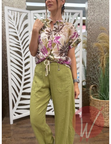Camicia Elba Verde Olio