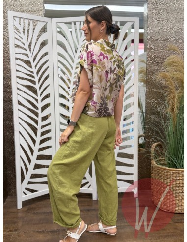 Camicia Elba Verde Olio