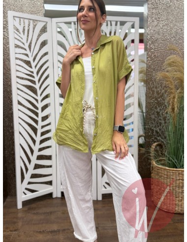 Camicia Maiorca Verde Olio