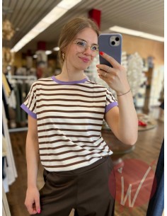 T-Shirt Righe Atlanta Moro