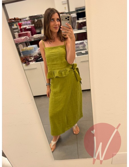 Gonna Pareo Fiji Verde Olio