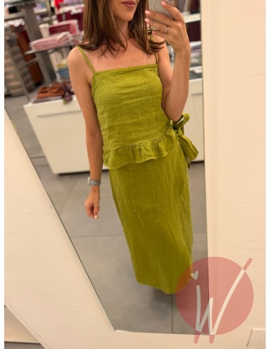 Gonna Pareo Fiji Verde Olio